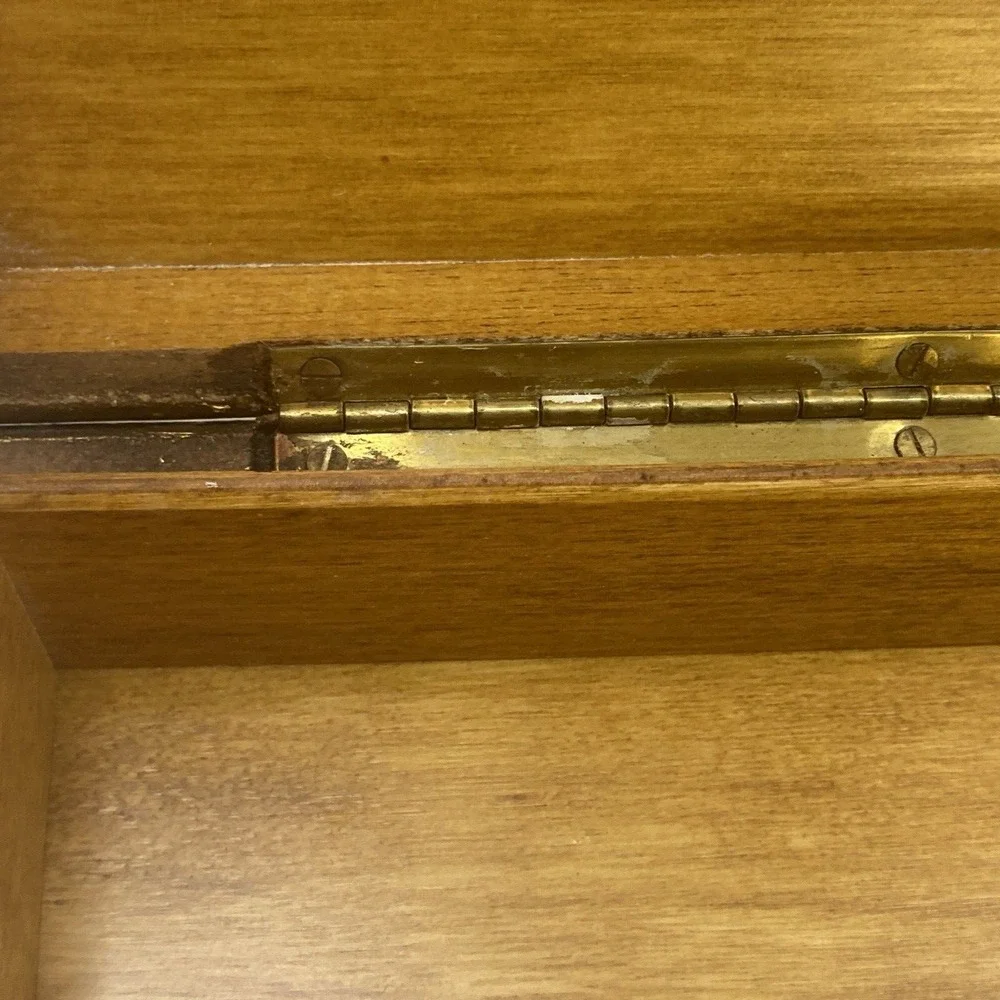 Vtg Handmade Italy Gold‎ Leaf Wood Trinket Box Franceso Boucher 